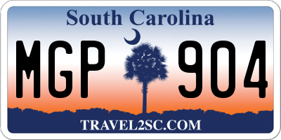 SC license plate MGP904