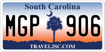 SC license plate MGP906