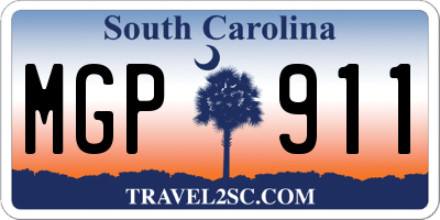 SC license plate MGP911