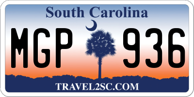 SC license plate MGP936