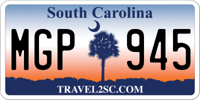 SC license plate MGP945