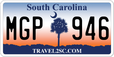 SC license plate MGP946