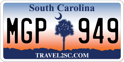 SC license plate MGP949