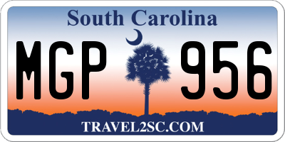 SC license plate MGP956