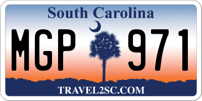 SC license plate MGP971