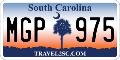 SC license plate MGP975