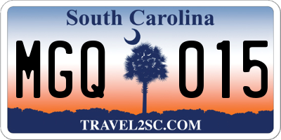SC license plate MGQ015