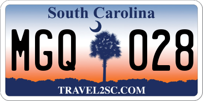 SC license plate MGQ028