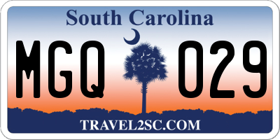 SC license plate MGQ029