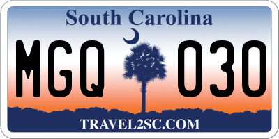 SC license plate MGQ030