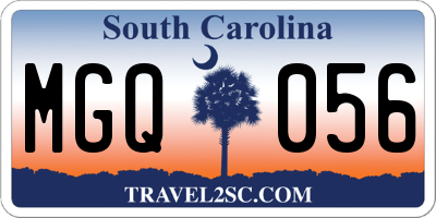 SC license plate MGQ056