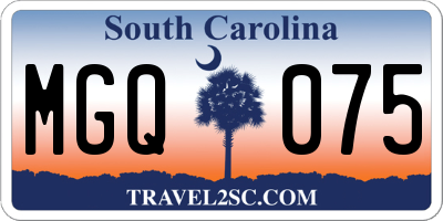 SC license plate MGQ075