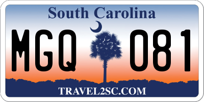 SC license plate MGQ081