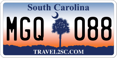 SC license plate MGQ088