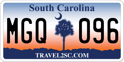 SC license plate MGQ096