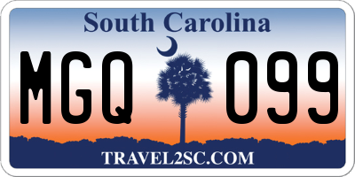 SC license plate MGQ099