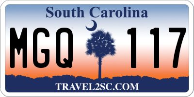 SC license plate MGQ117