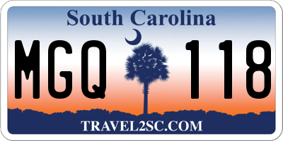 SC license plate MGQ118