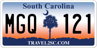 SC license plate MGQ121