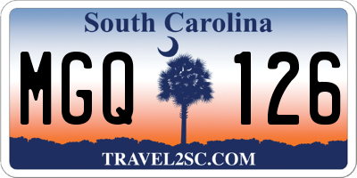 SC license plate MGQ126