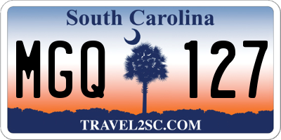 SC license plate MGQ127