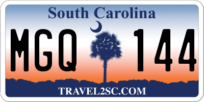 SC license plate MGQ144