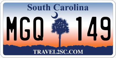 SC license plate MGQ149