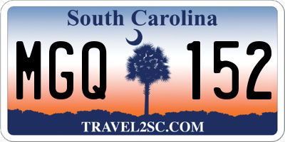 SC license plate MGQ152