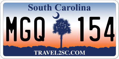 SC license plate MGQ154