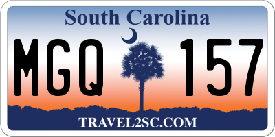 SC license plate MGQ157