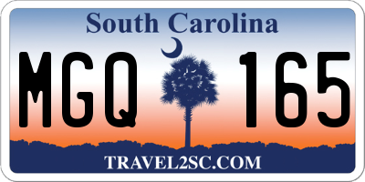 SC license plate MGQ165
