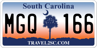 SC license plate MGQ166