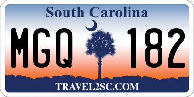 SC license plate MGQ182