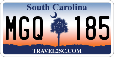 SC license plate MGQ185