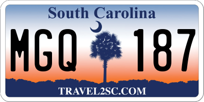 SC license plate MGQ187