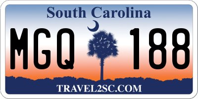 SC license plate MGQ188