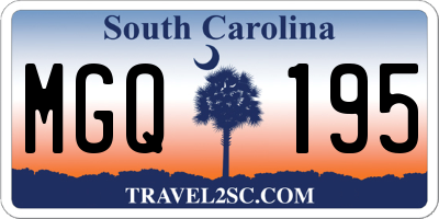 SC license plate MGQ195