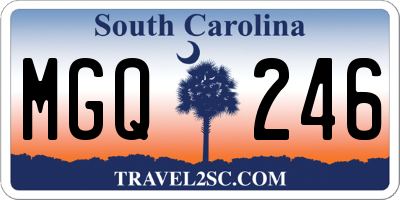SC license plate MGQ246
