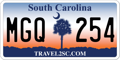 SC license plate MGQ254