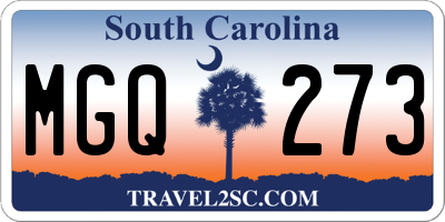 SC license plate MGQ273