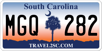 SC license plate MGQ282