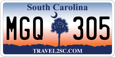 SC license plate MGQ305