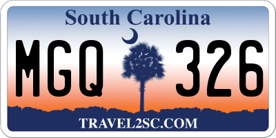 SC license plate MGQ326