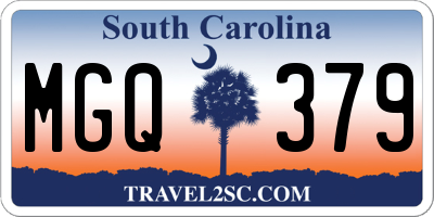 SC license plate MGQ379