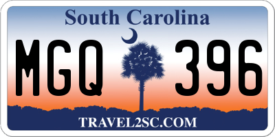 SC license plate MGQ396