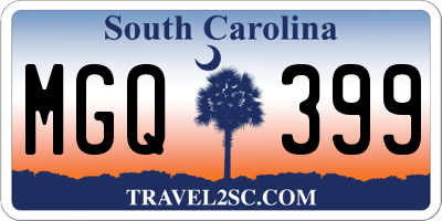 SC license plate MGQ399