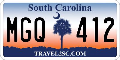 SC license plate MGQ412