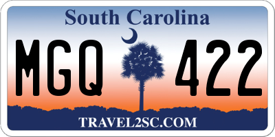 SC license plate MGQ422