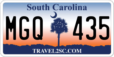SC license plate MGQ435