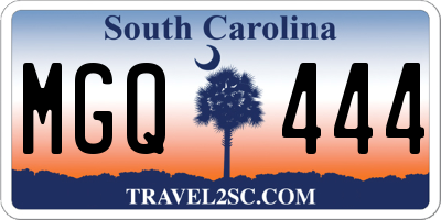 SC license plate MGQ444